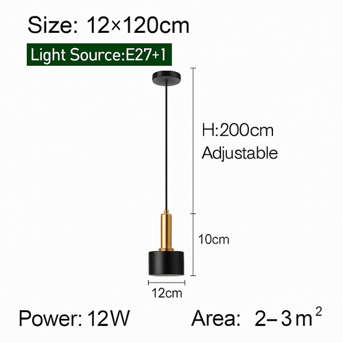 Minimalist trichromatic LED chandelier for interior decoration