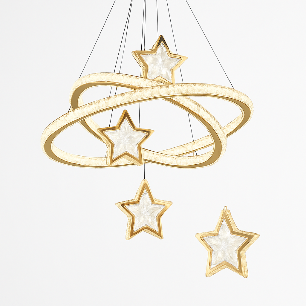 lustre led moderne en cristal pour éclairage intérieur - vue 6 sur 12