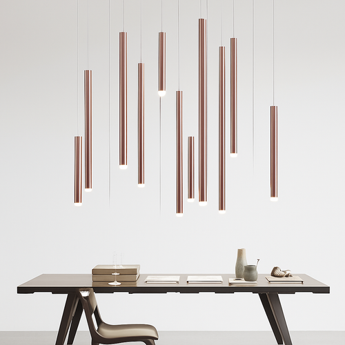 Modern minimalist LED chandelier for bars, restaurants and shops - vue 4 sur 13