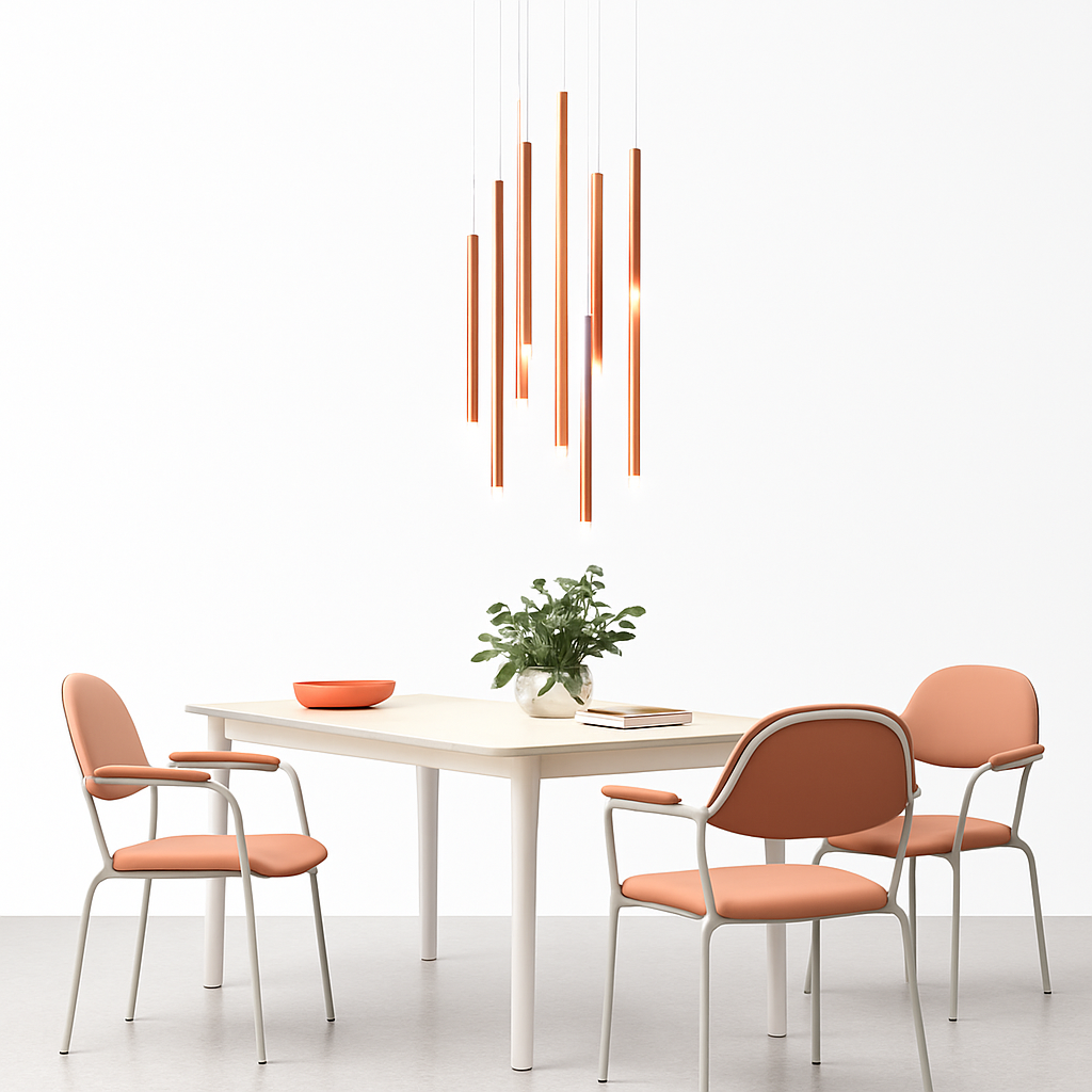 Modern minimalist LED chandelier for bars, restaurants and shops - vue 6 sur 13