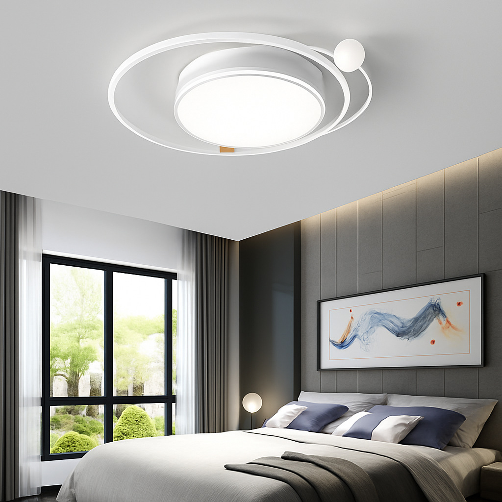 Lustre Led moderne plafonniers simples chambre chevet cuisine plafonnier étude éclairage intérieur à intensité variable - vue 7 sur 13