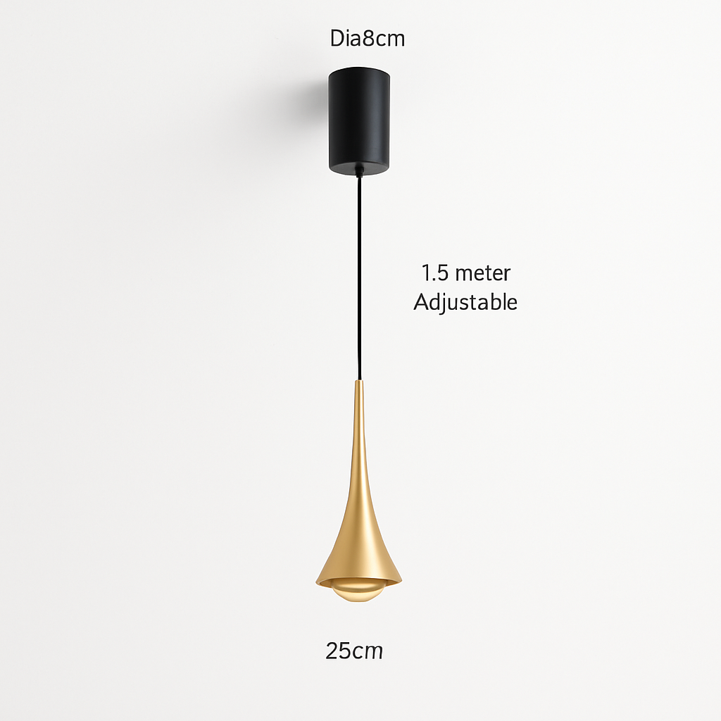 lustre led nordique anti-éblouissant en aluminium à intensité variable - vue 8 sur 8