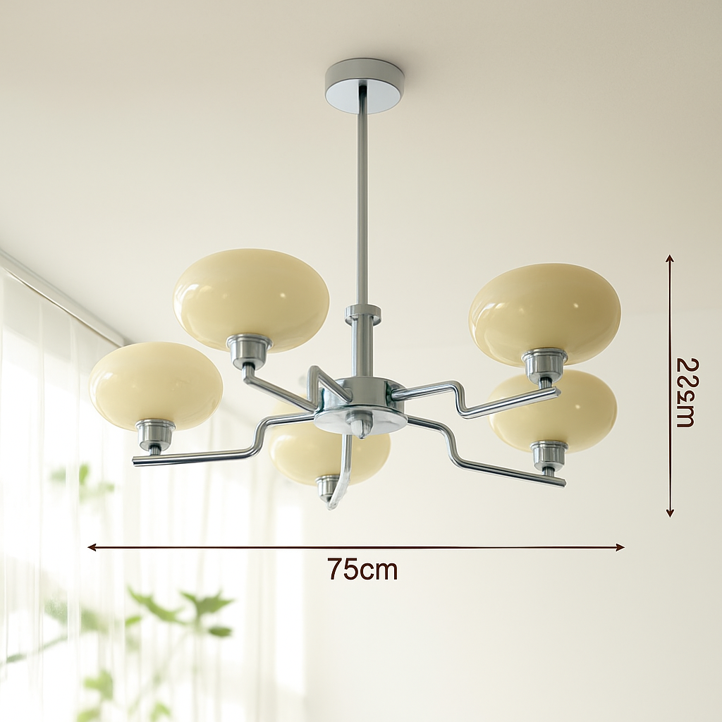 lustre led vintage style bauhaus éclairage suspendu créateur nordique - vue 8 sur 14