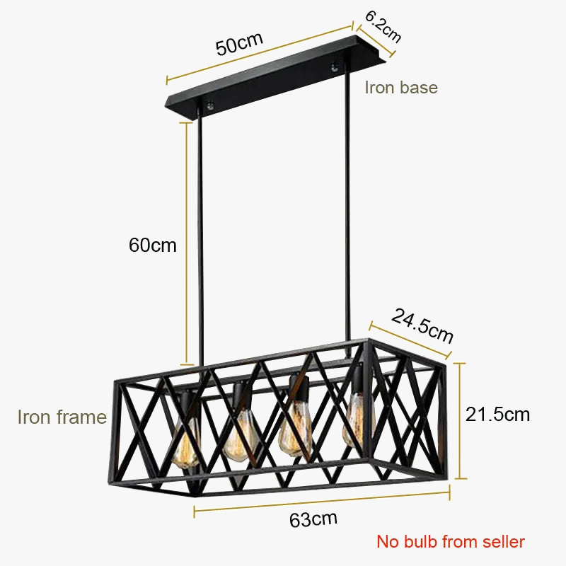 lustre loft vintage en fer pour bar club restaurant industriel
