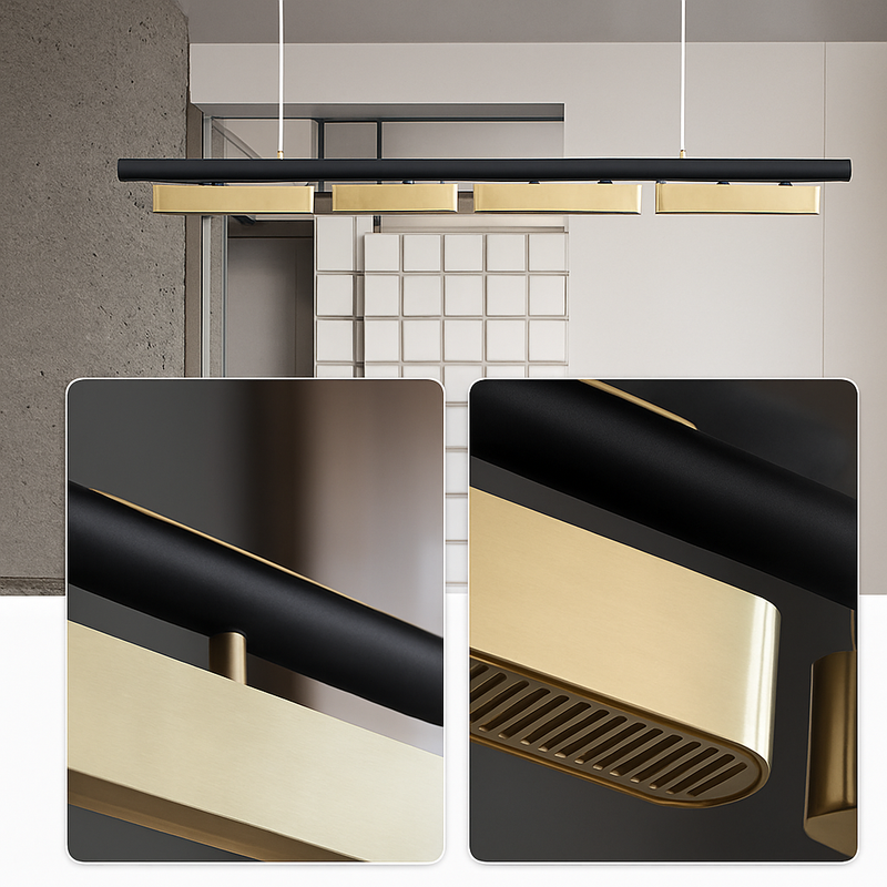 Lustre long de restaurant minimaliste moderne