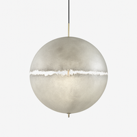 lustre lune led design italien en fibre de verre