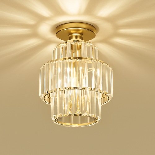Minimalist black and gold chandelier for modern lighting - vue 2 sur 7