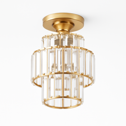 Minimalist black and gold chandelier for modern lighting