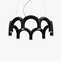 Minimalist u-shaped industrial chandelier for interior decor