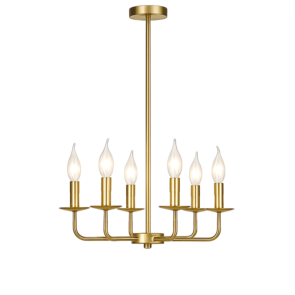 Modern minimalist LED candle chandelier - vue 5 sur 8