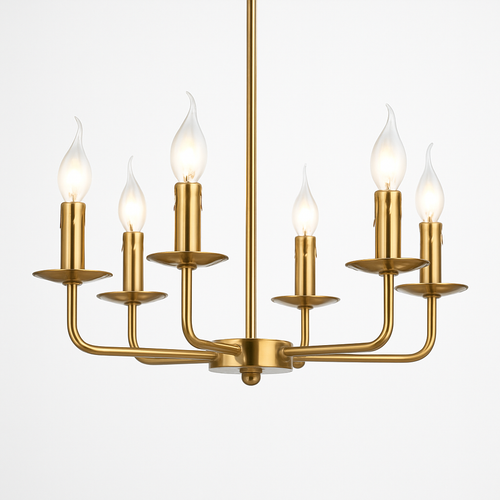 Modern minimalist LED candle chandelier - vue 2 sur 8