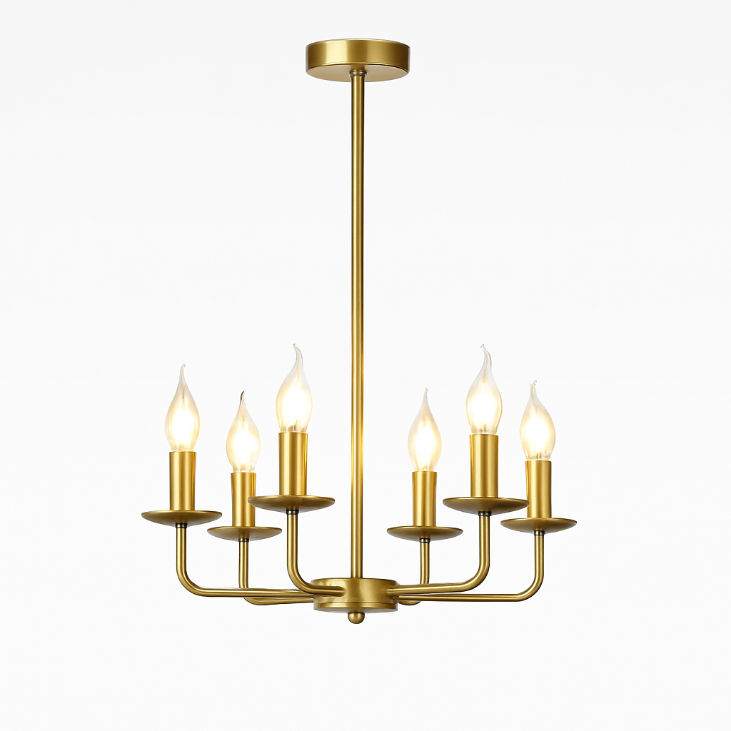 Modern minimalist LED candle chandelier