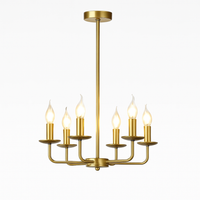 Modern minimalist LED candle chandelier