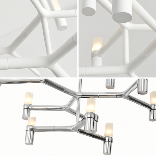 lustre moderne de luxe en métal éclairage suspendu réglable