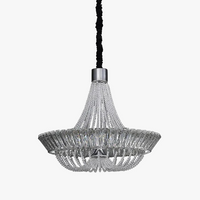lustre moderne en cristal français led pour hôtel et villa