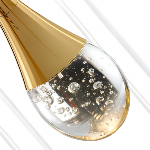 Modern crystal chandelier for creative and minimalist interior decor - vue 7 sur 15