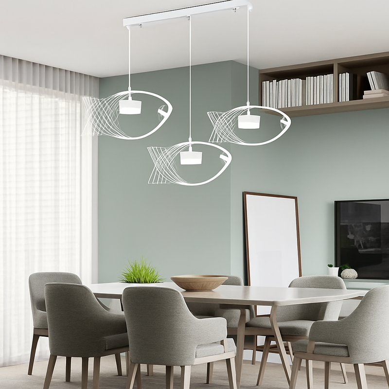 lustre moderne en fer forgé décoration poisson art nordique