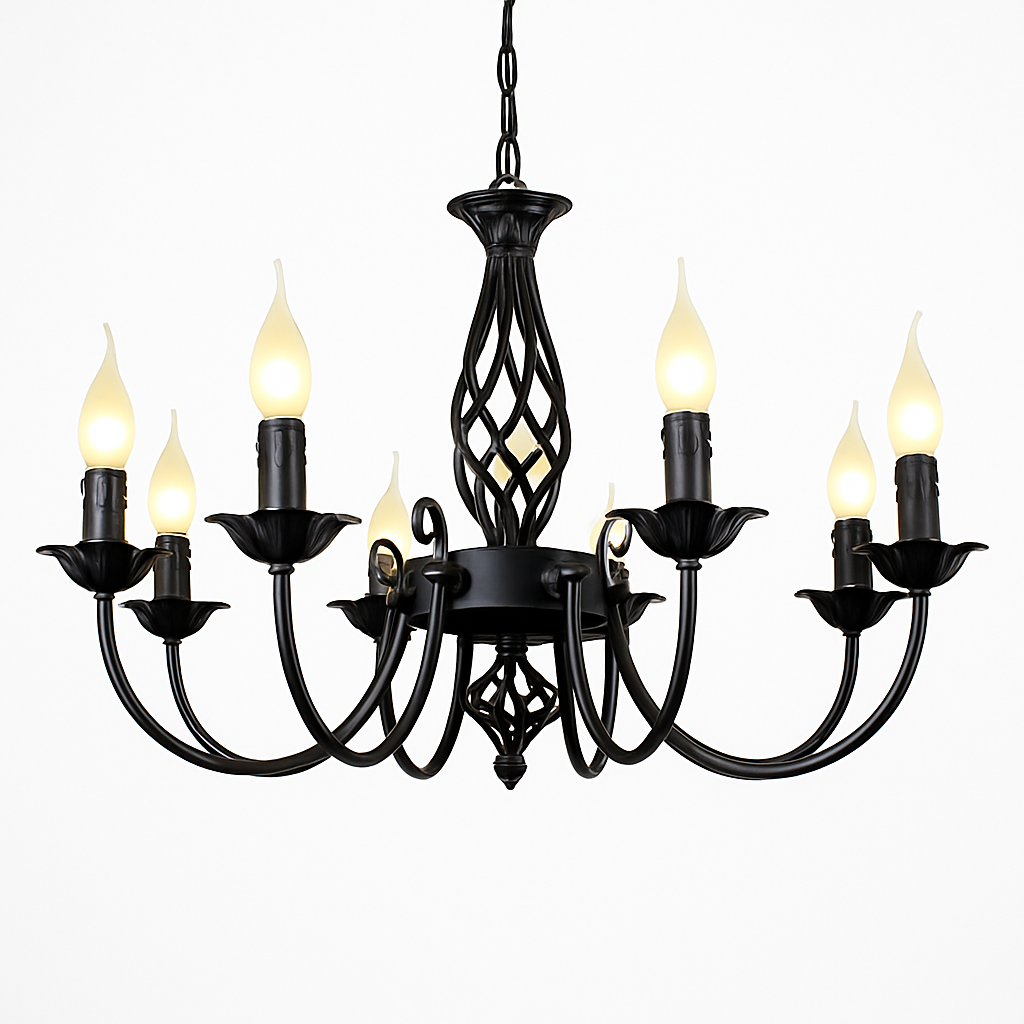 lustre moderne en fer forgé pour décoration intérieure élégante - vue 2 sur 6