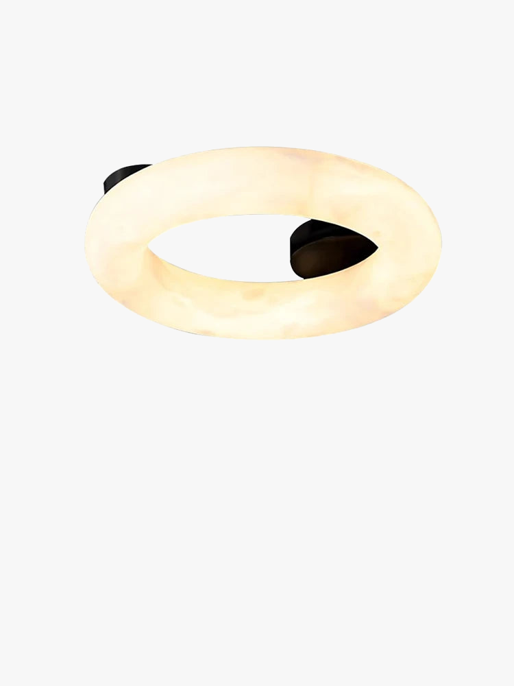lustre moderne en marbre naturel avec petites lampes encastrées
