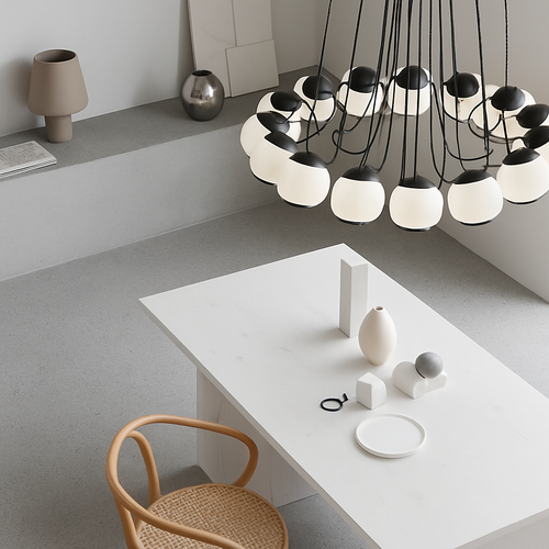 lustre moderne en verre créatif pour éclairage intérieur décoratif