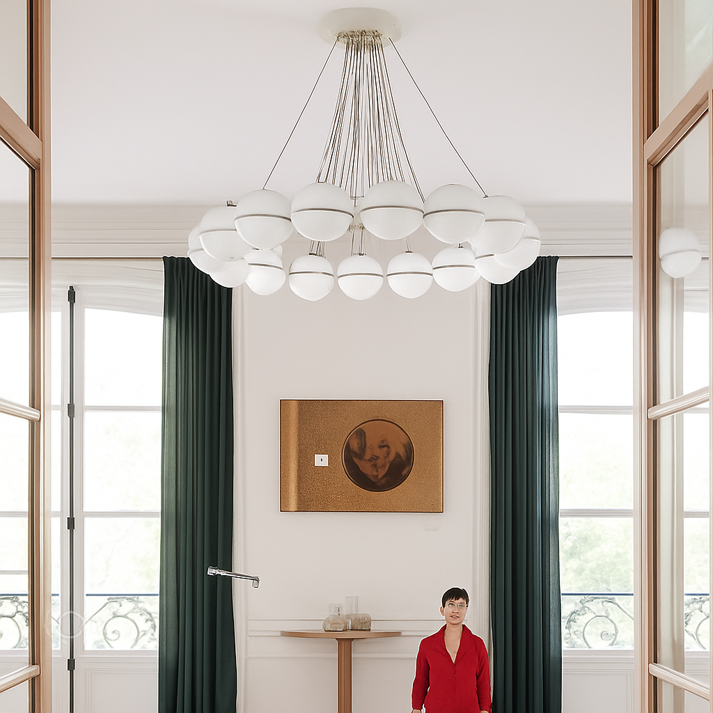 lustre moderne en verre créatif pour éclairage intérieur décoratif - vue 5 sur 12