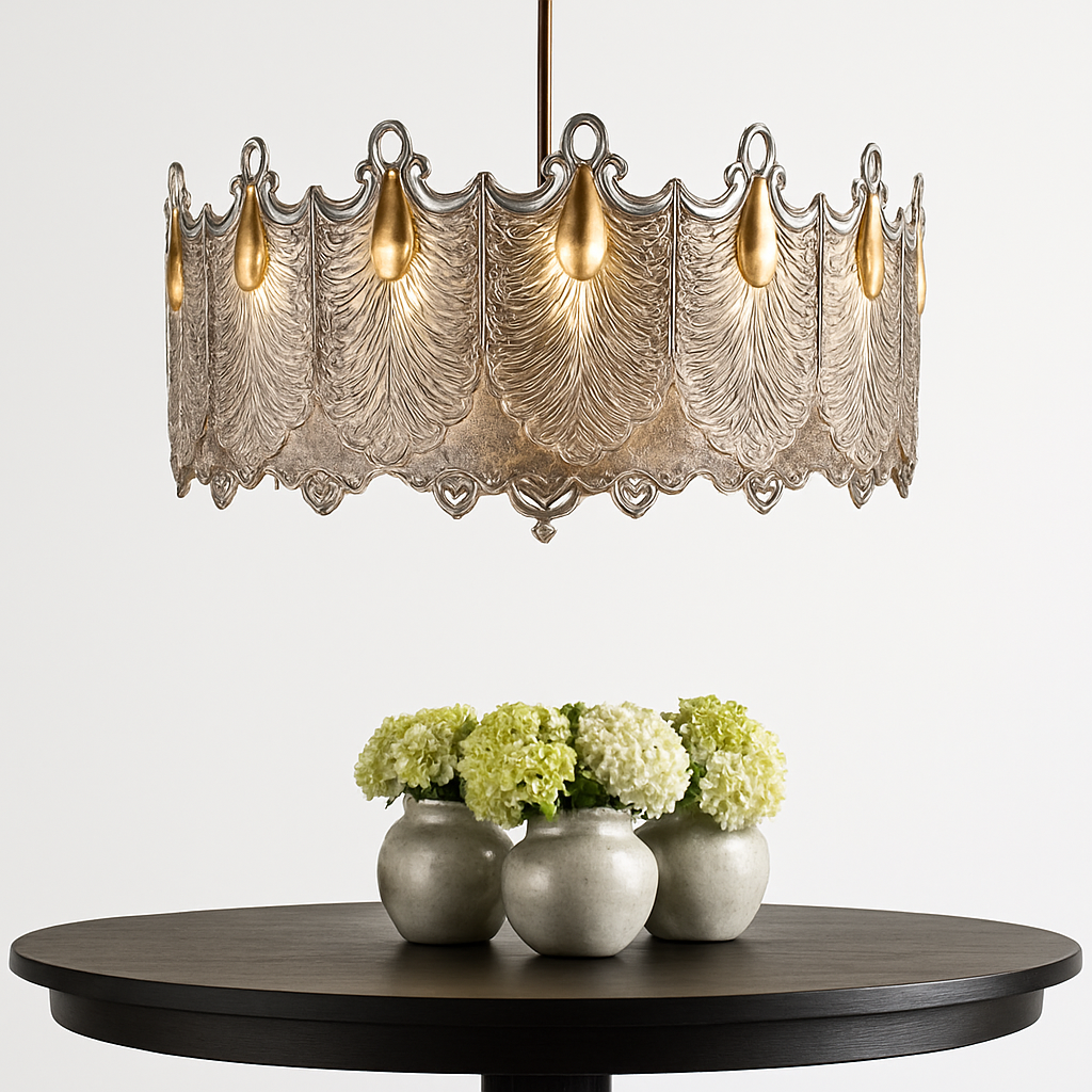 lustre moderne en verre pour décoration intérieure élégante - vue 4 sur 9