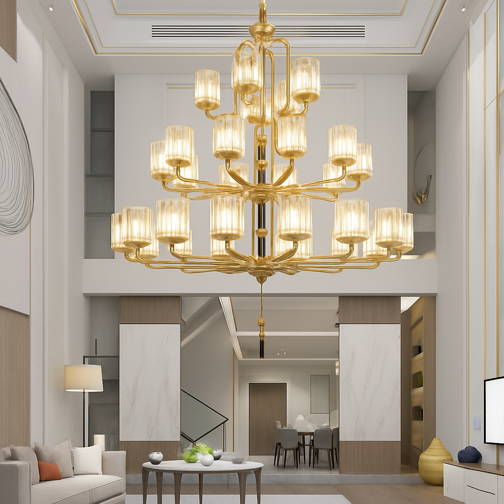 lustre moderne en verre pour décoration intérieure élégante - vue 7 sur 18