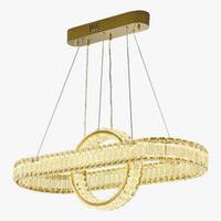 lustre moderne led en cristal style vintage pour villa