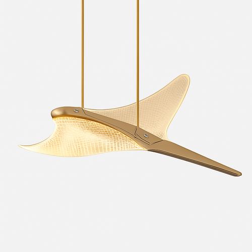 lustre moderne led mouette duplex cage d'escalier nordique - vue 6 sur 14