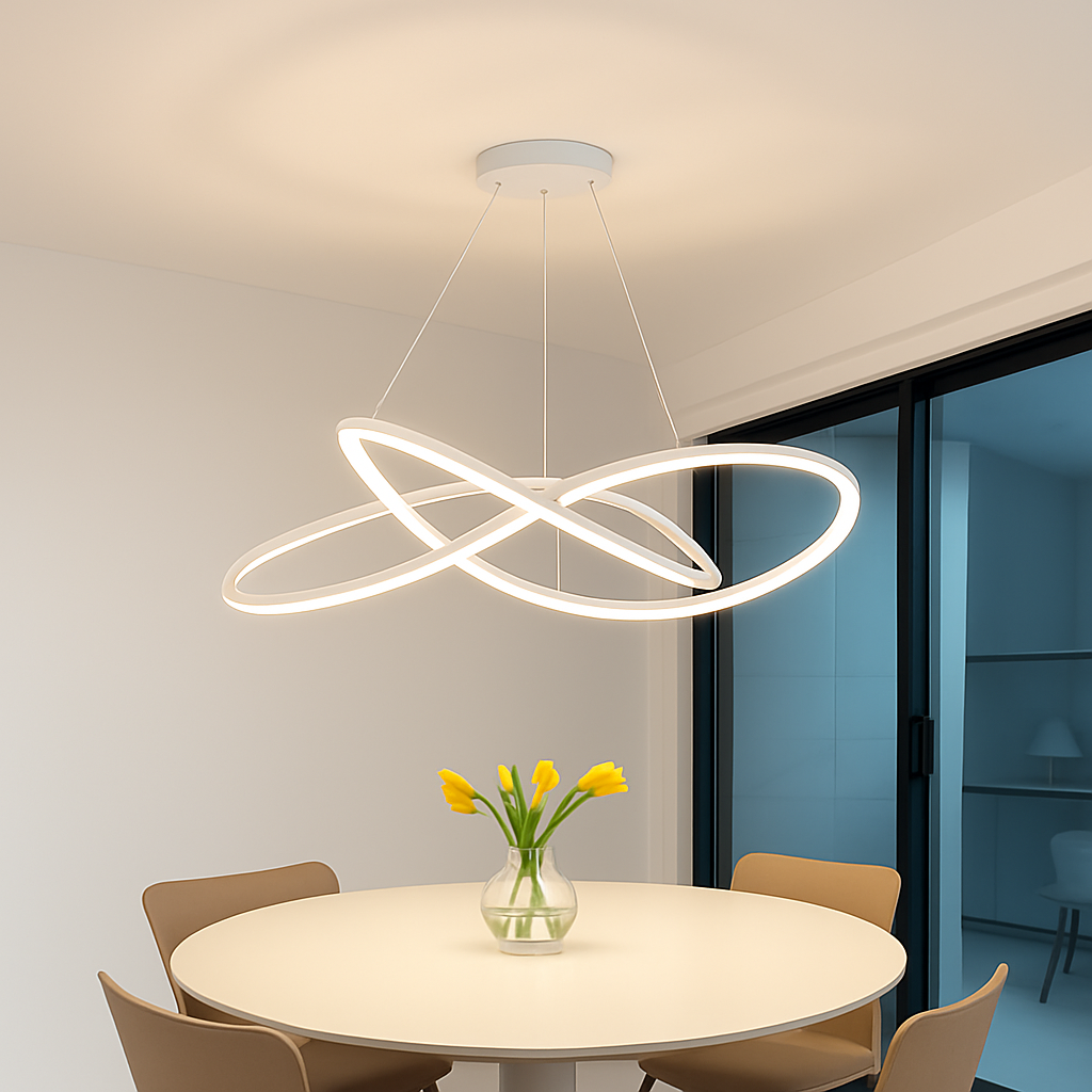 lustre moderne à led pour décoration intérieure élégante - vue 4 sur 12