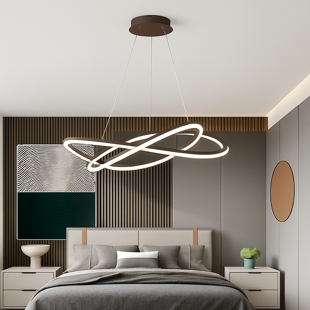 lustre moderne à led pour décoration intérieure élégante - vue 6 sur 12