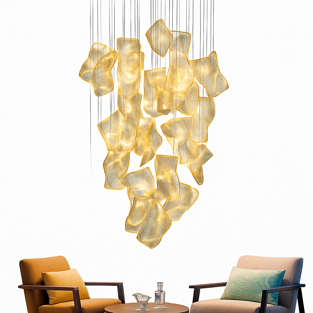 lustre moderne led pour duplex escalier bar et magasin de vêtements - vue 2 sur 15