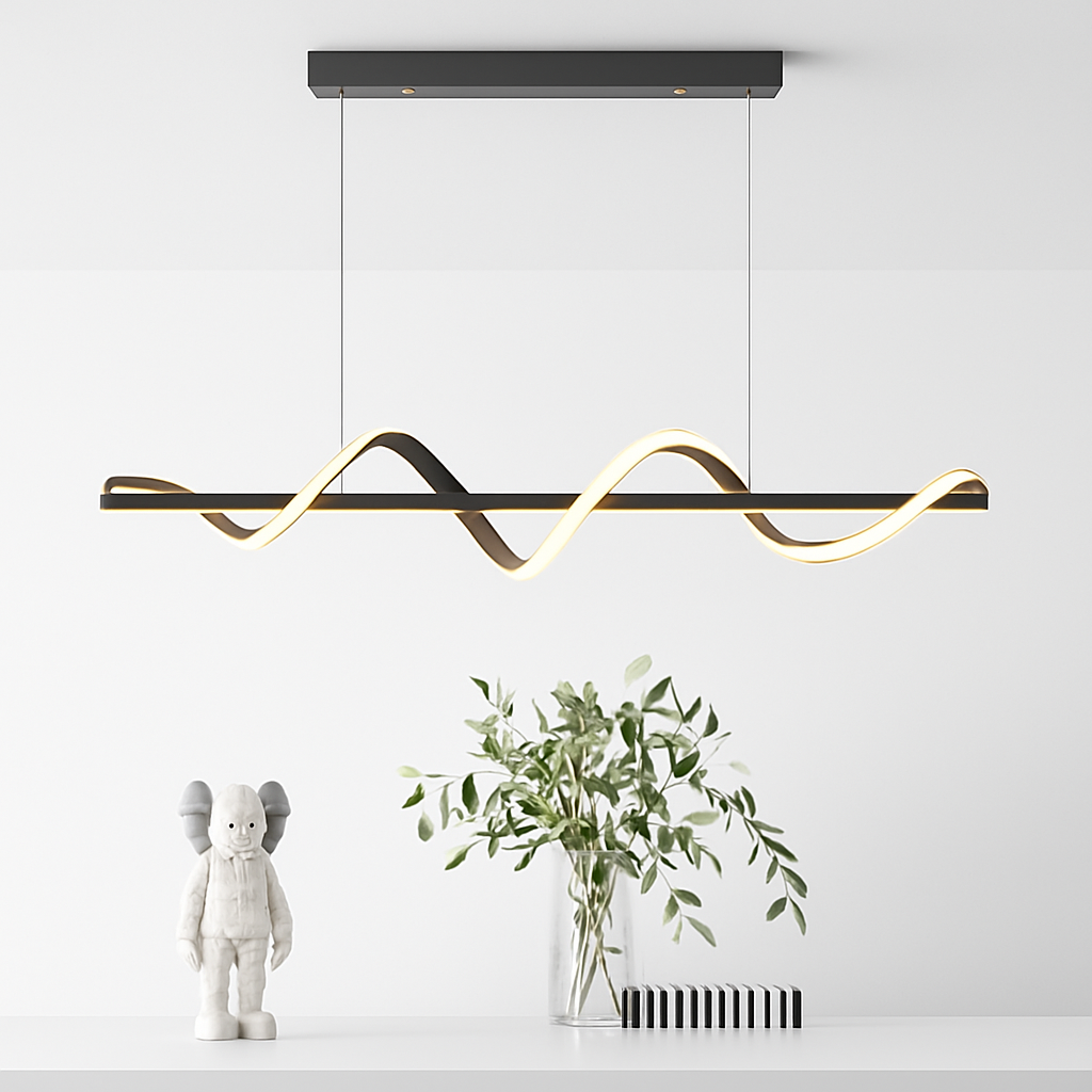 lustre moderne led rotatif avec télécommande longue portée - vue 4 sur 7