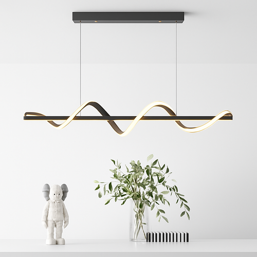 lustre moderne led rotatif avec télécommande longue portée