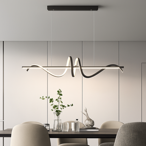 Modern rotating LED chandelier with long-range remote control