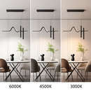 lustre moderne led rotatif avec télécommande longue portée