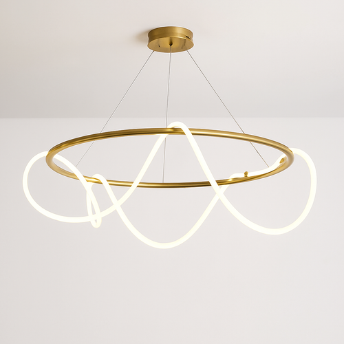 lustre moderne long tuyau led pour décoration maison suspendu