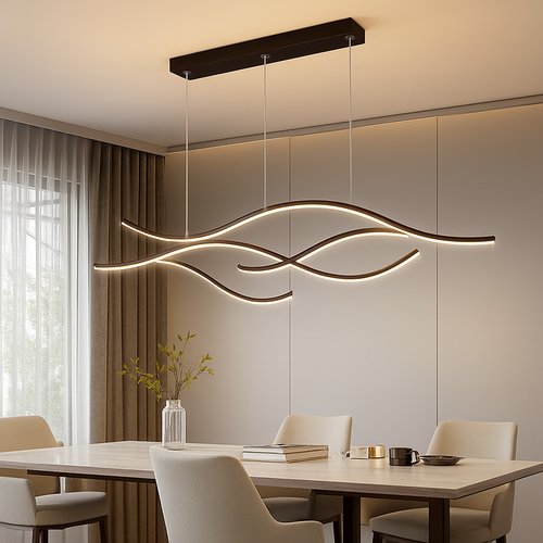 Modern minimalist chandelier for indoor use - vue 2 sur 11