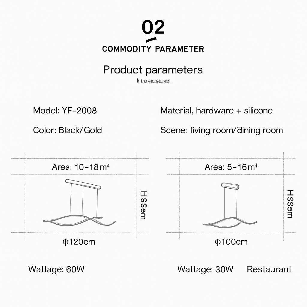 Modern minimalist chandelier for indoor use - vue 10 sur 11