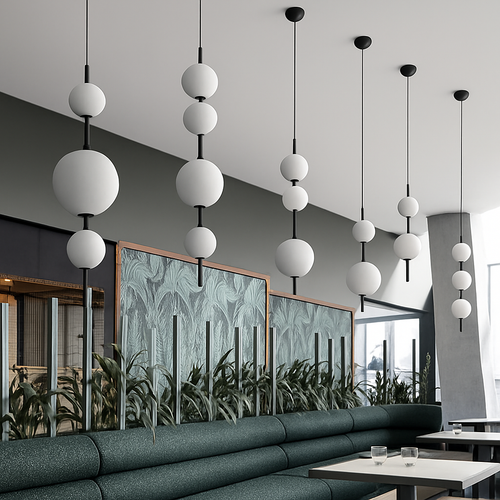 Minimalist modern chandelier for elegant interior decoration - vue 6 sur 9