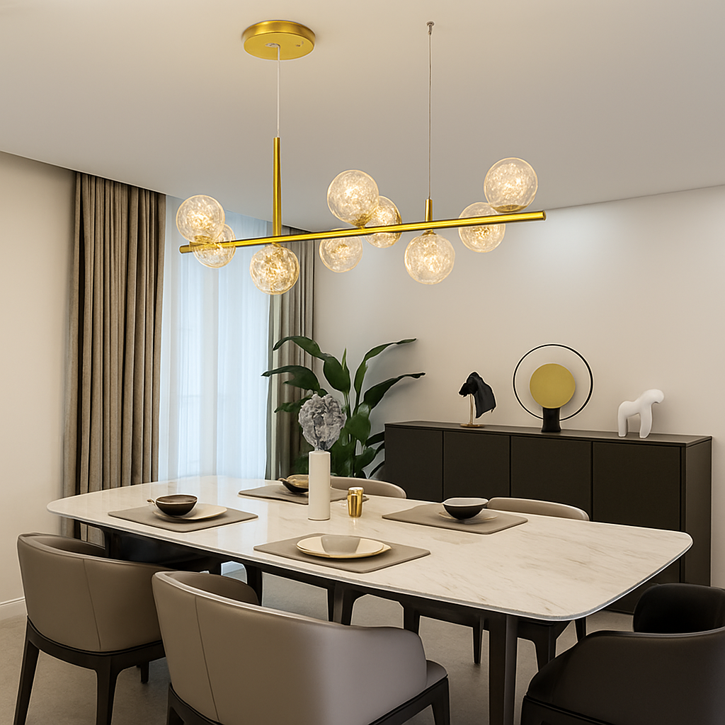 Modern minimalist nordic pendant chandelier for home - vue 4 sur 9