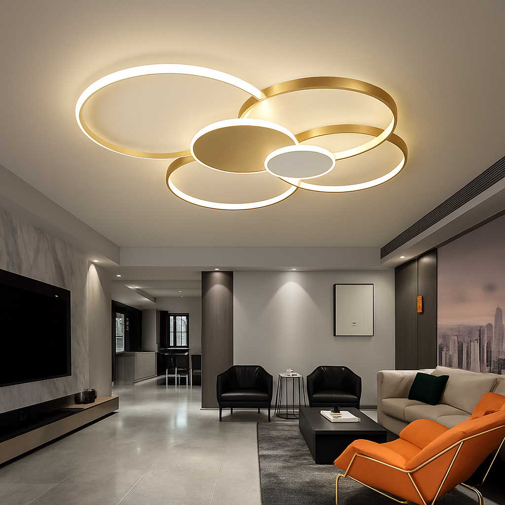 lustre moderne pour éclairage intérieur design élégant et luxueux - vue 4 sur 14