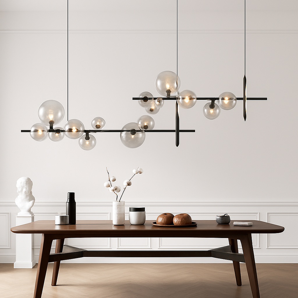 lustre mondern à bulles pour éclairage d'intérieur décoratif - vue 5 sur 7