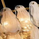 lustre nordique de luxe en métal avec cristaux led suspendu