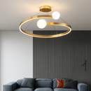 Minimalist Nordic chandelier with creative curved design