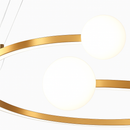 Minimalist Nordic chandelier with creative curved design