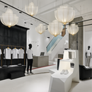 lustre nordique dimmable en grille métallique led géométrique
