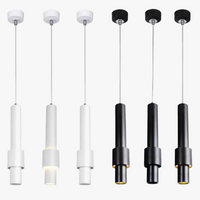 lustre nordique dimmable tube led suspendu éclairage intérieur piste