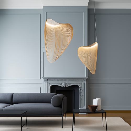 Lustre nordique en bois acrylique nid d’oiseau suspension LED lumières Table cuisine salle à manger décor à la maison éclairage intérieur Lustres