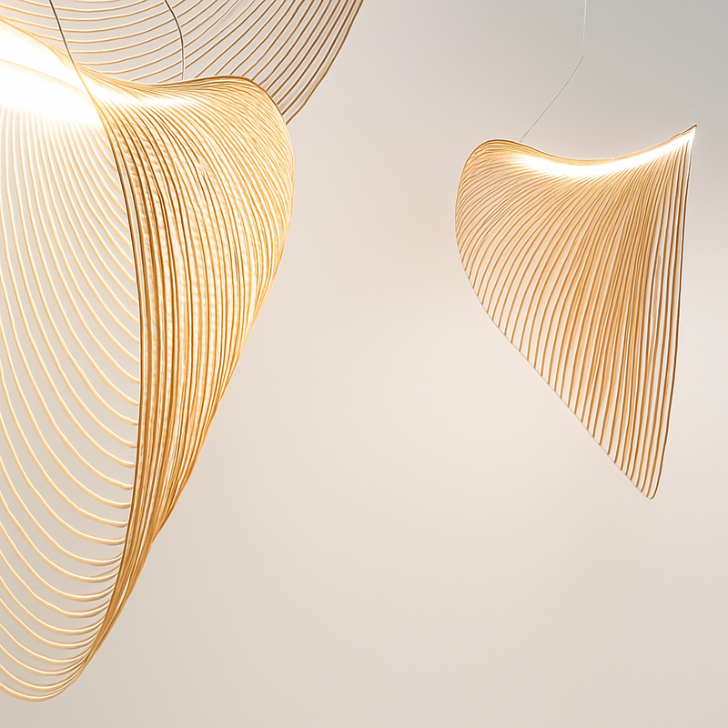 Lustre nordique en bois acrylique nid d’oiseau suspension LED lumières Table cuisine salle à manger décor à la maison éclairage intérieur Lustres